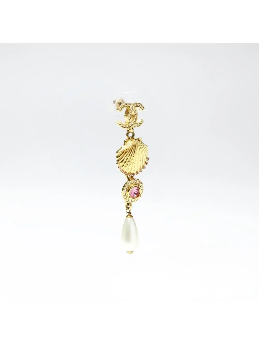 Chanel Earrings Pearl Gold-Tone Metal #246953C10B
